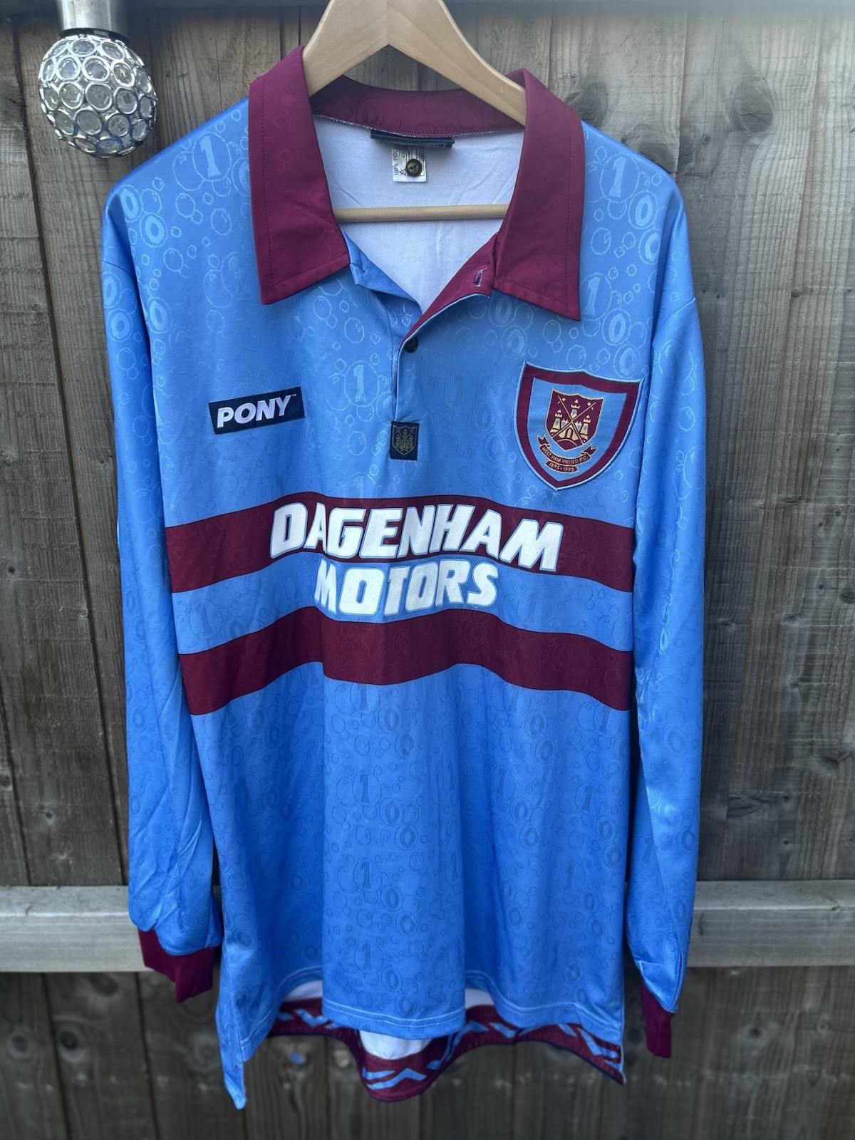 Official Reissue West Ham United 1995 Football Shirt Size XXL Pony for sale on Ebay