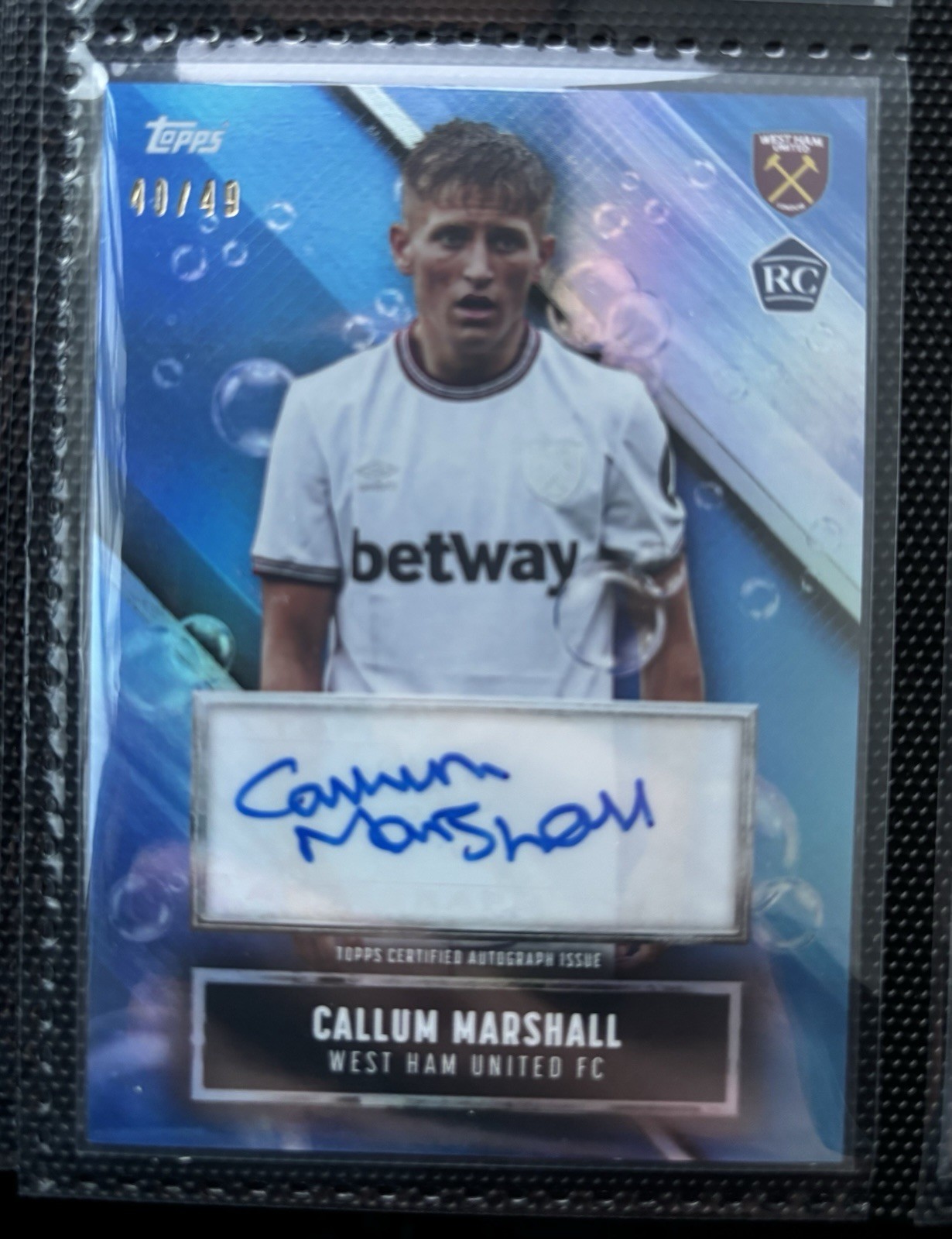 TOPPS WEST HAM TEAM SET  23-24 CALLUM MARSHALL AUTO SIGNATURE 40/49 for sale on Ebay