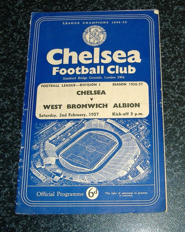 Chelsea v West Bromwich Albion 1956/57 for sale on Ebay