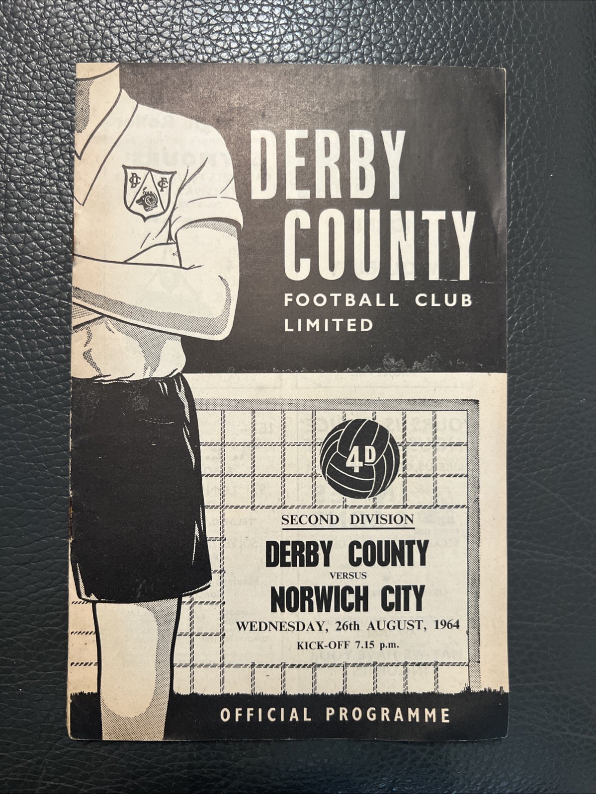 26.8.1964. Derby County v Norwich City, (Div 2). for sale on Ebay