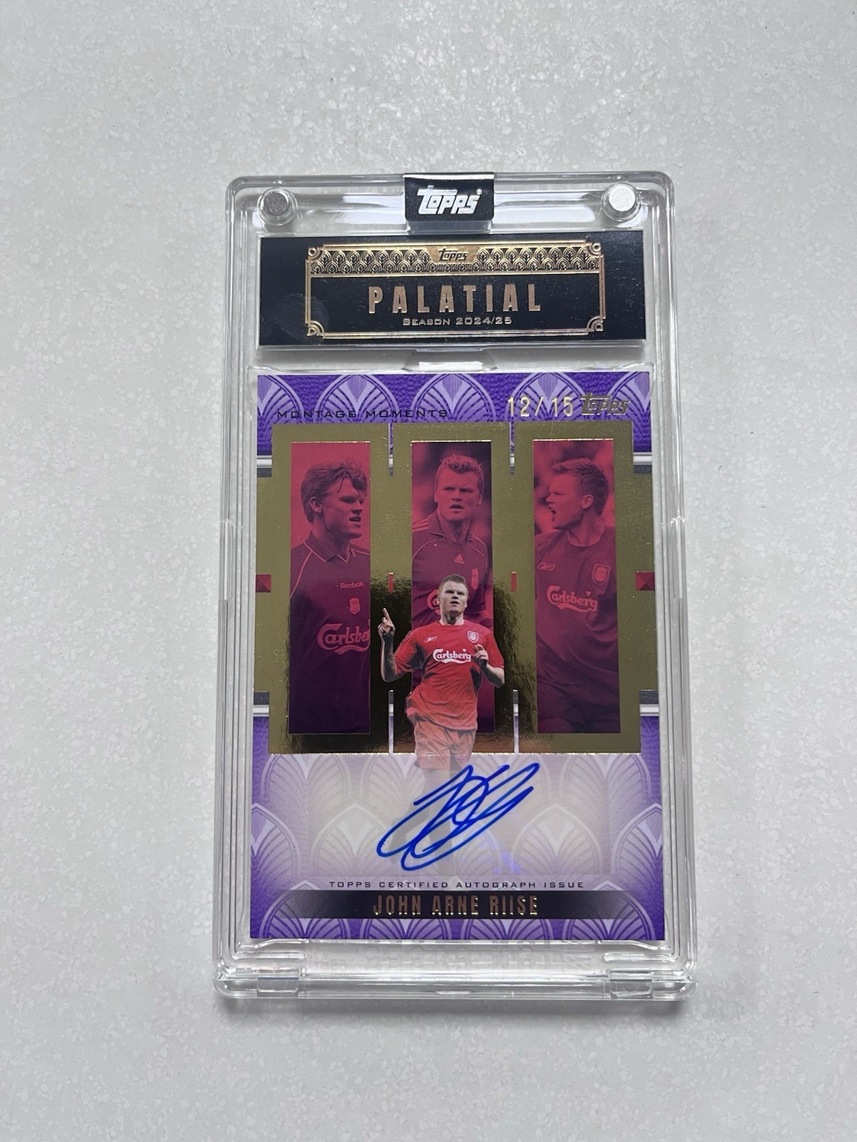 Topps Liverpool Palatial 24/25 John Arne Riise Montage Moments Autograph 12/15 for sale on Ebay