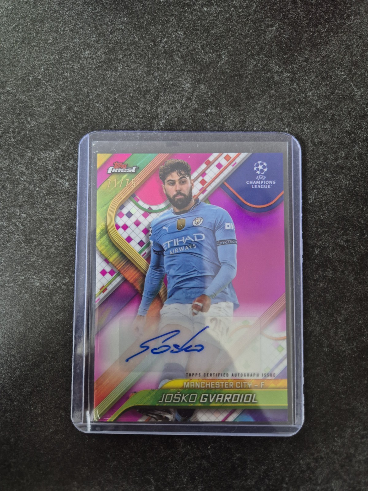 Topps UCC Finest 24/25 Josko Gvardiol Auto /75 Manchester City for sale on Ebay