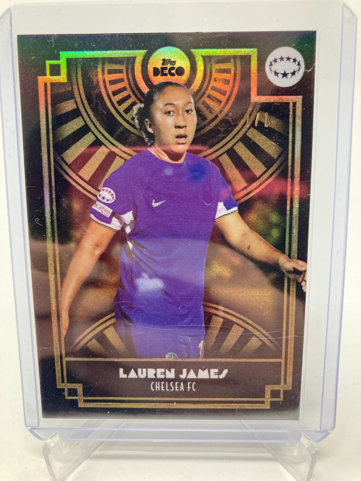 TOPPS UCC DECO 2023/24 LAUREN JAMES CHELSEA FC GOLD PARALLEL 1/1.. for sale on Ebay