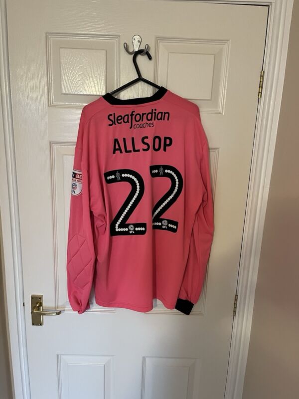 Match Worn 2017/18 Lincoln City Goalkeeper Shirt #22 Ryan Allsop for sale on Ebay