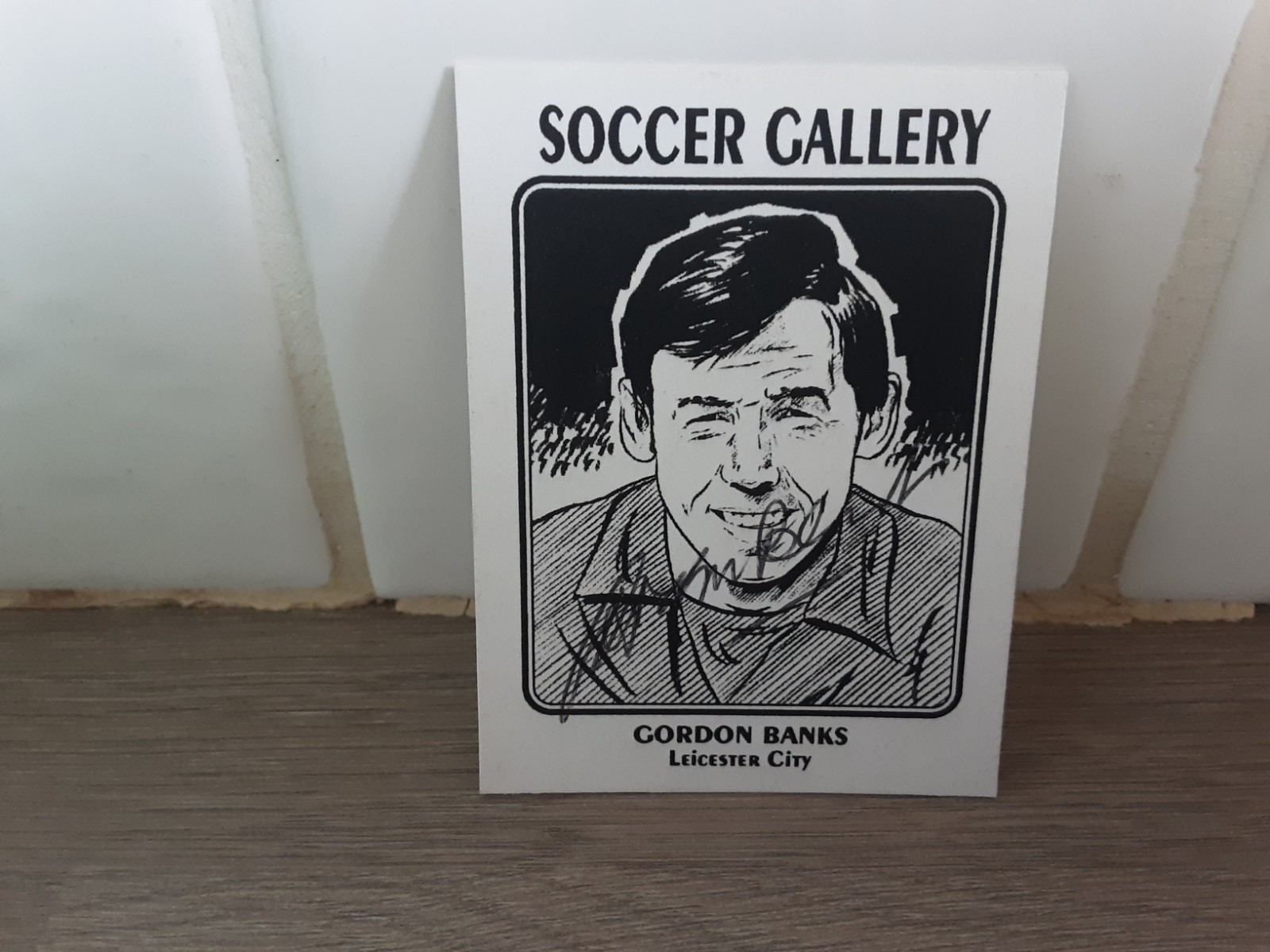 GORDON BANKS - LEICESTER CITY Hand Signed Football trading card  for sale on Ebay