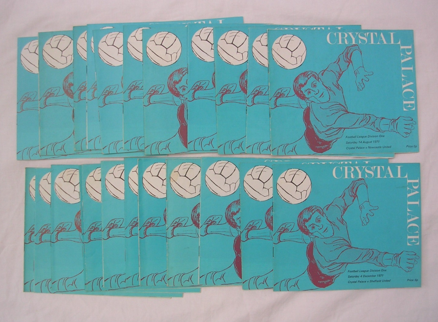 23 1971/72 CRYSTAL PALACE HOME FOOTBALL PROGRAMMES JOB LOT for sale on Ebay