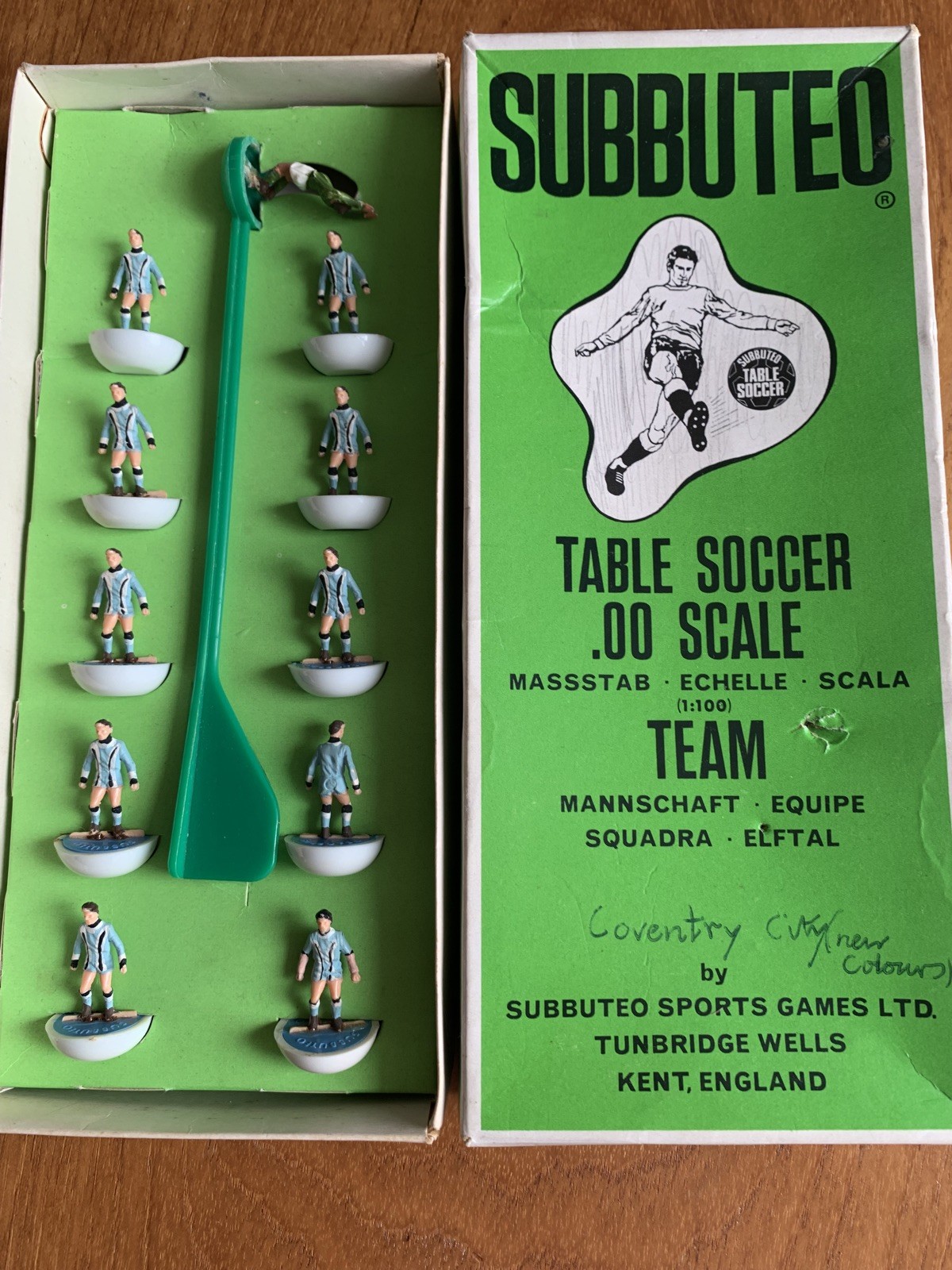 Subbuteo Coventry City Admiral kit (ref 206) in unreferenced box for sale on Ebay