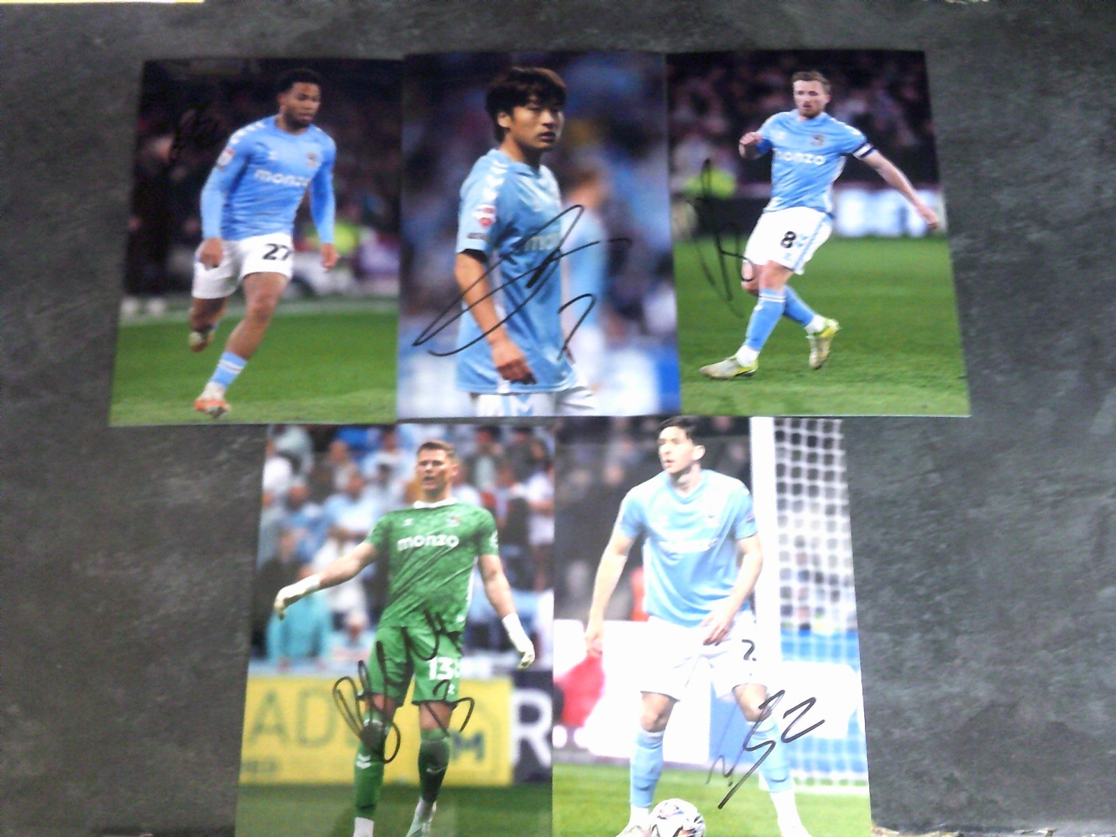 Signed Coventry City Player Photographs x 5 for sale on Ebay