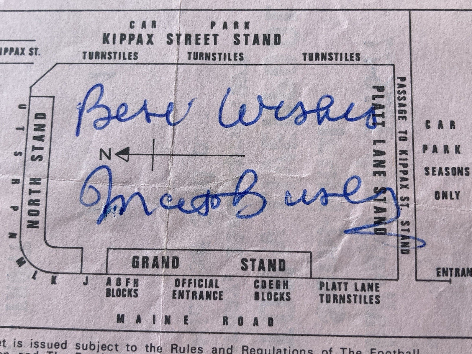 Very Rare Matt Busby Manchester United Signed Everton v Liverpool 1977 Ticket. for sale on Ebay