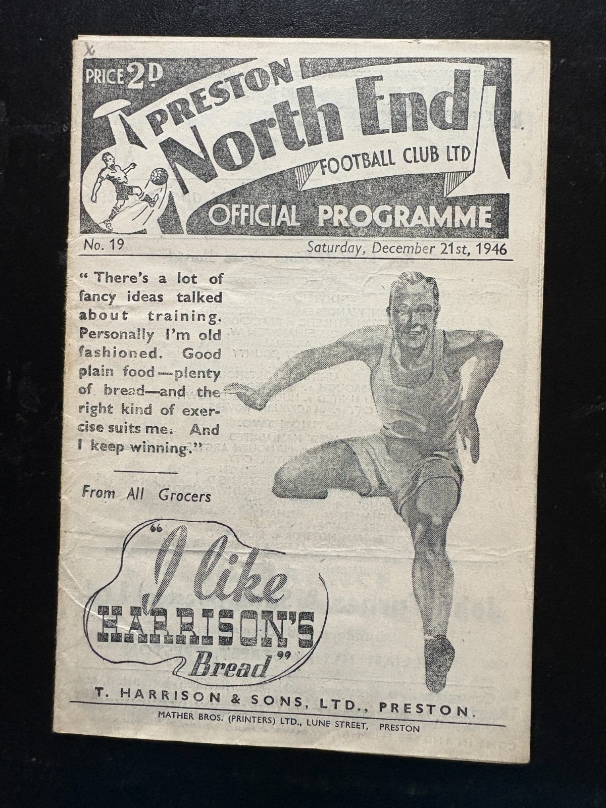 1946-47 Preston North End v Everton for sale on Ebay