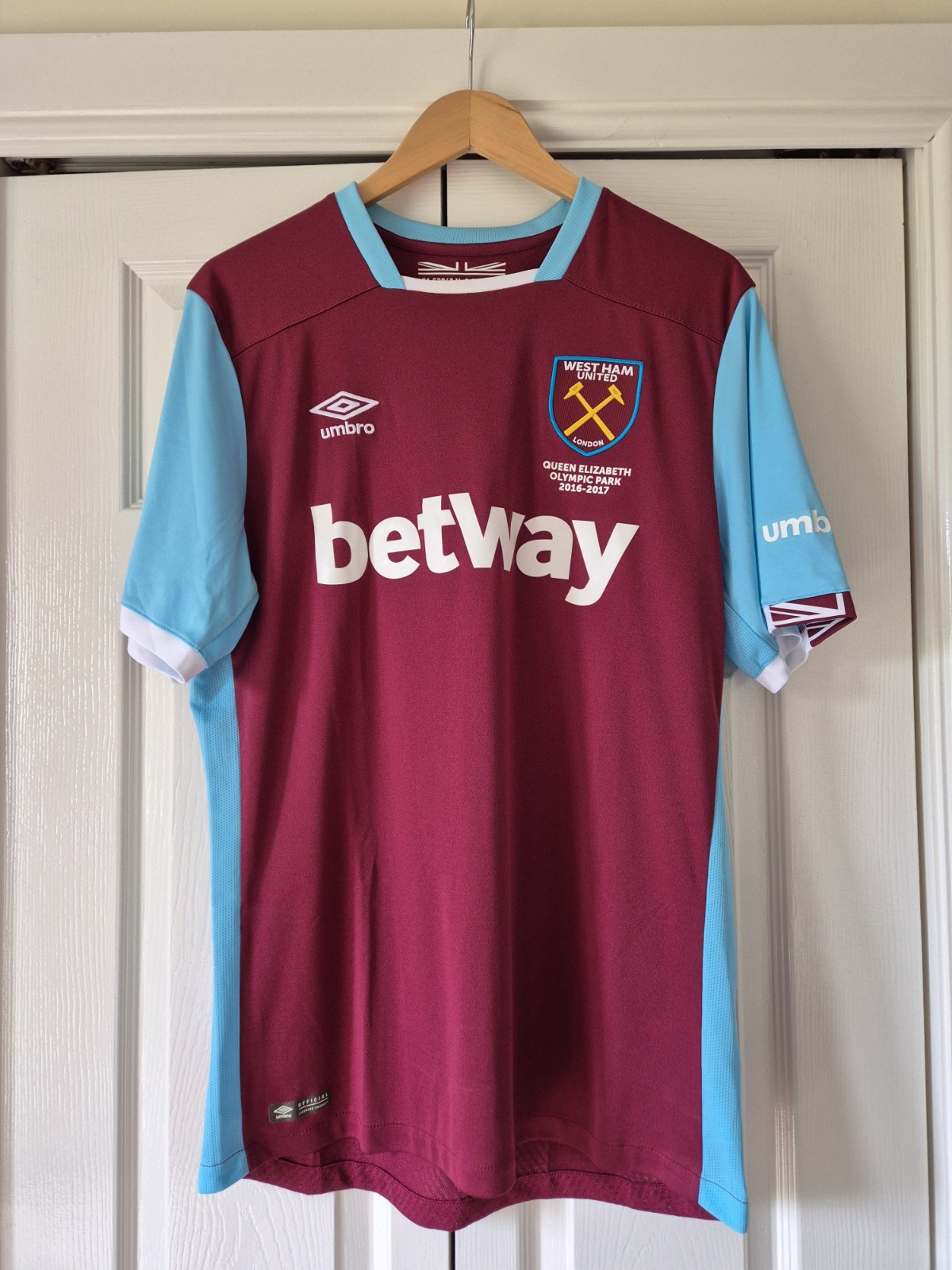 West Ham United Season 2016/17 Home Shirt, Umbro, Size Large. for sale on Ebay