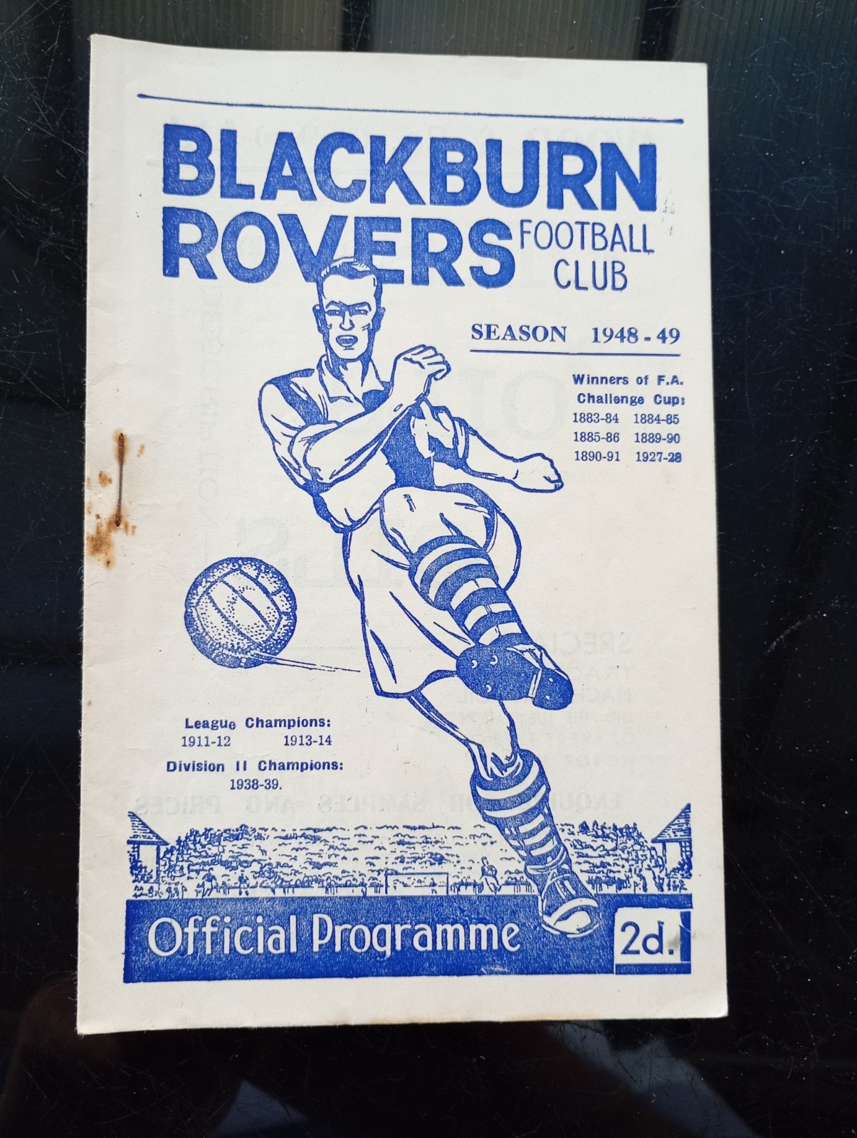 1948/9 Blackburn Rovers v West Ham United  (9 Oct 1948) Div  2. Excellent cond. for sale on Ebay