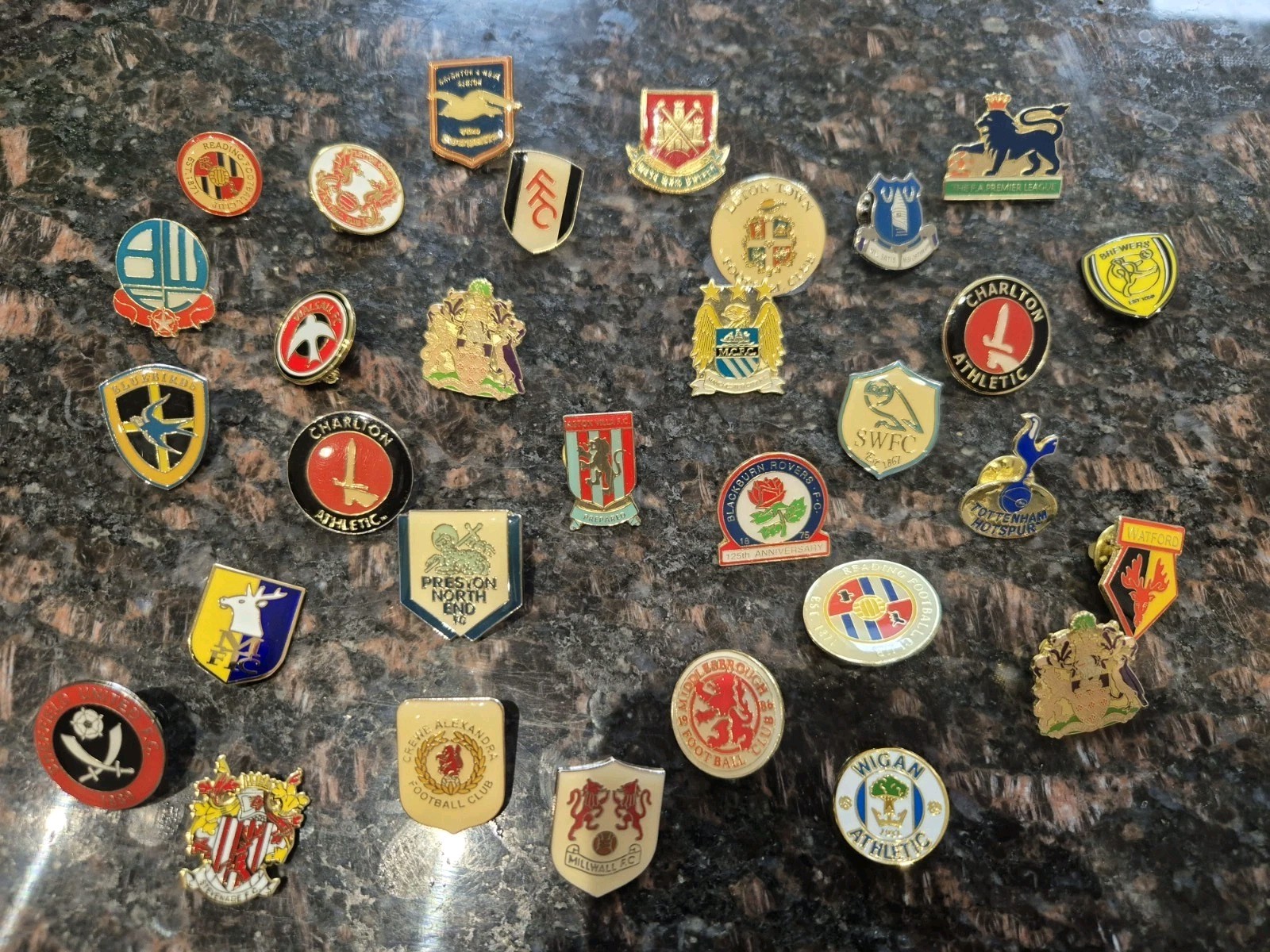 Job Lot of 29 Football Pin Badges/Brooches for sale on Ebay