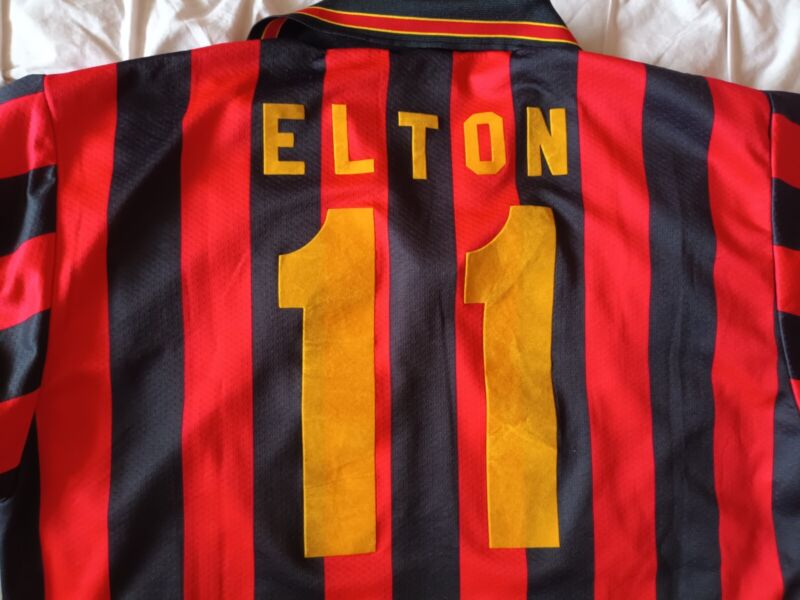 Watford FC  Mizuno shirt  96/98 Red/Black  Away  Very Good Condition(see photos) for sale on Ebay