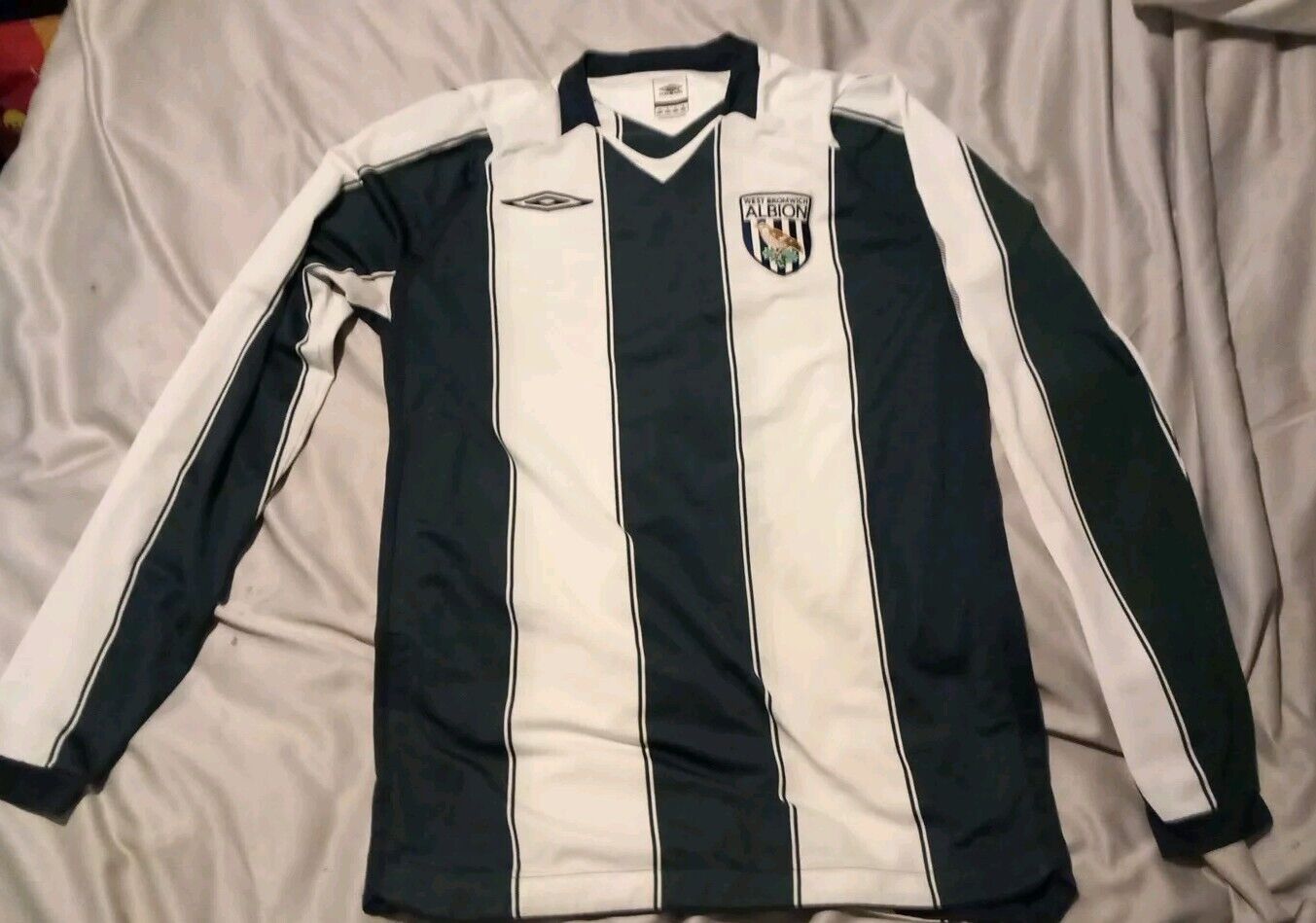WEST BROMWICH ALBION  HOME SHIRT  2008/9  SHIRT NO SPONSOR RARE for sale on Ebay