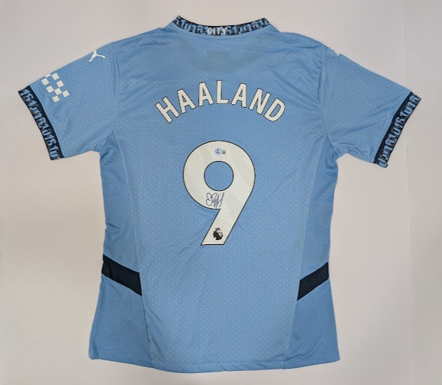 ERLING HAALAND Back Signed Manchester City Jersey Authenticated by Beckett for sale on Ebay
