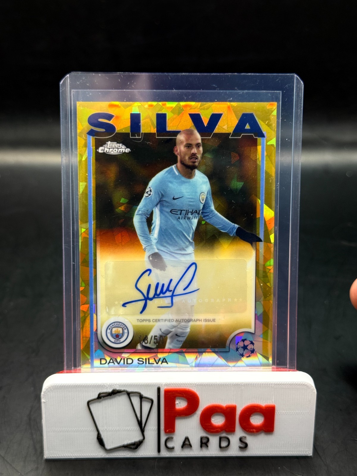 Topps UCC Chrome Sapphire 24/25 - Auto - Manchester City - David Silva /50 for sale on Ebay