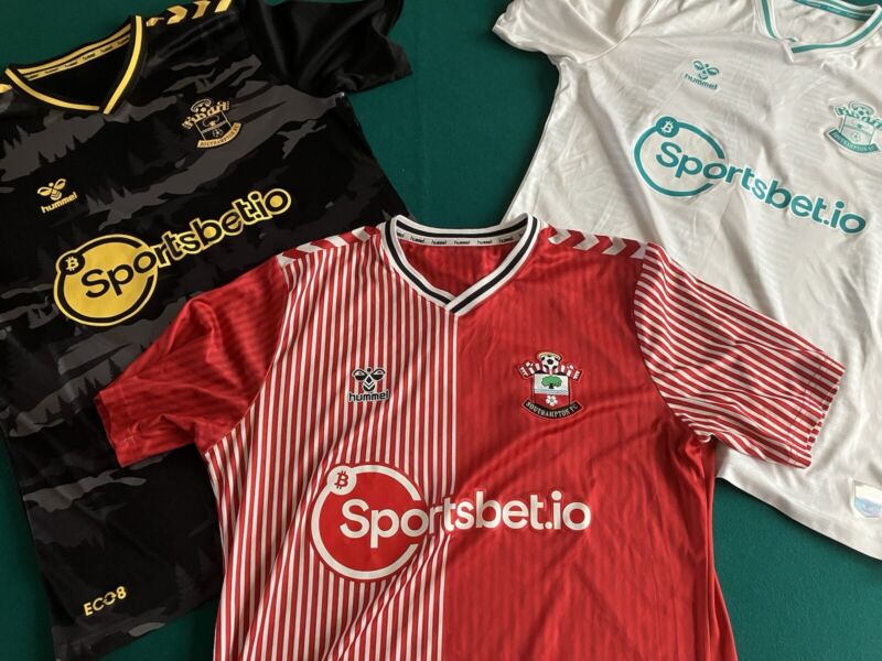 Southampton FC Season 2023-2024 Promotion Shirt Bundle Size UK Large (L) for sale on Ebay