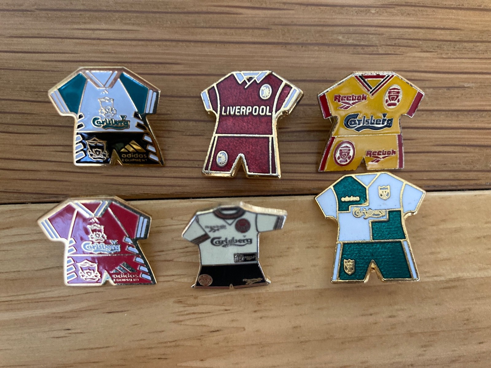 6x  Liverpool Football Club Kit Pin Badges for sale on Ebay