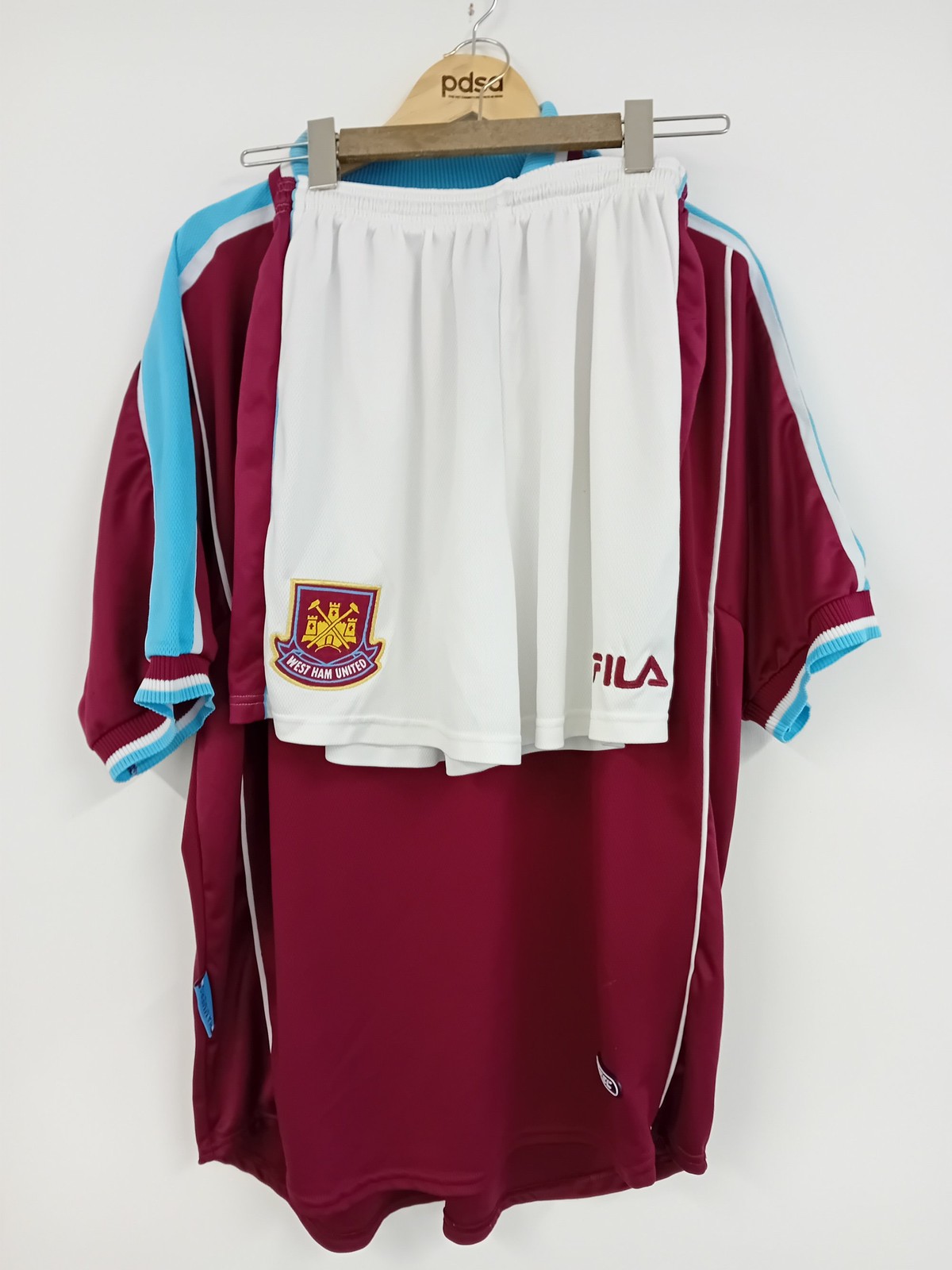 FILA West Ham United Home Football Kit Adults XL Shirt and Shorts - OF82 for sale on Ebay