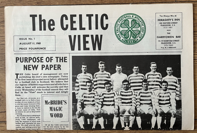 No.1 Celtic View in an unbelievable condition 1965. Glasgow Celtic FC Football. for sale on Ebay