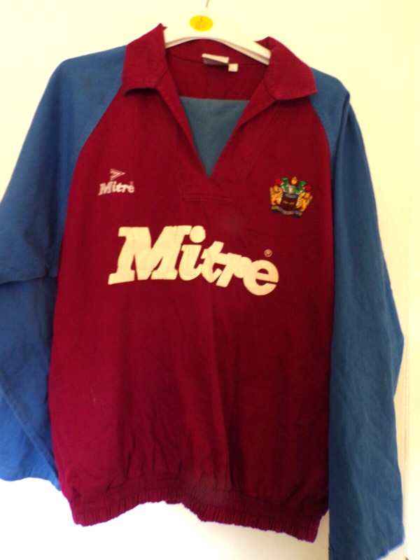 rare burnley mitre year 1995-96 football training drill top xl see discription for sale on Ebay