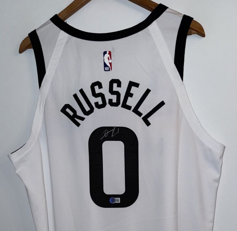 D'Angelo Russell Signed Nike ADV NBA Authentic Autographed Wolves Jersey BAS COA for sale on Ebay