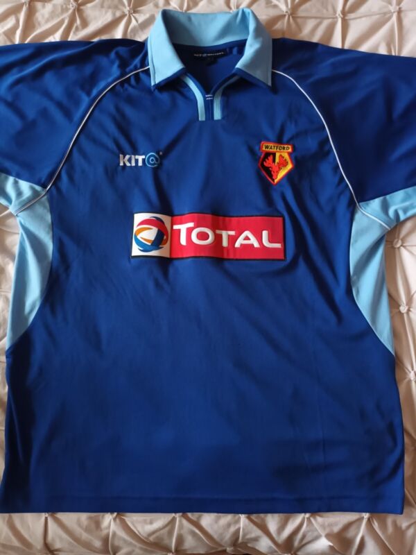 Watford FC  2004/05,  Blue Away Shirt by Kit@,  Size XL, in Very Good Condition. for sale on Ebay