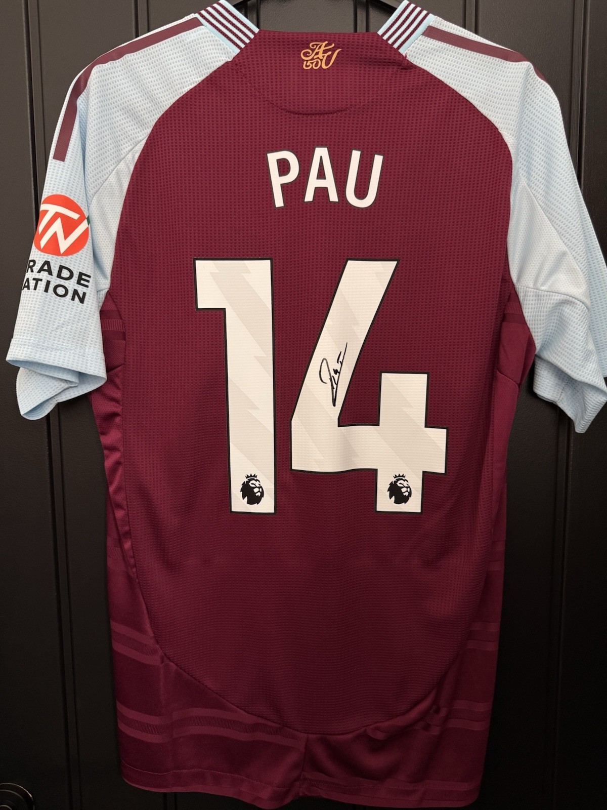 Pau Torres Signed Aston Villa  2024/25 Signed Shirt / Photo Proof for sale on Ebay