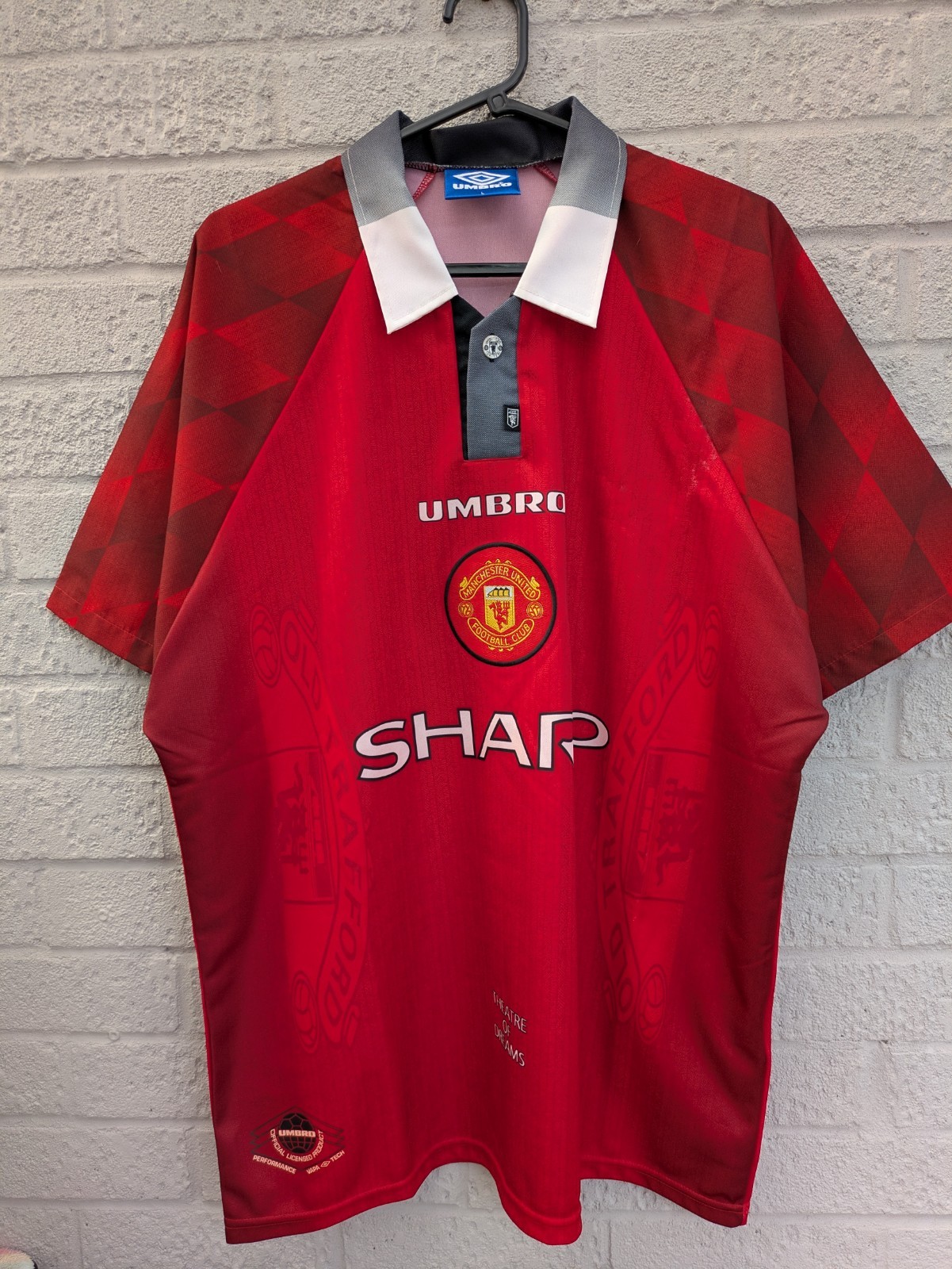 Manchester United 96 97 98 Large Red Home Kit Football Shirt Umbro for sale on Ebay