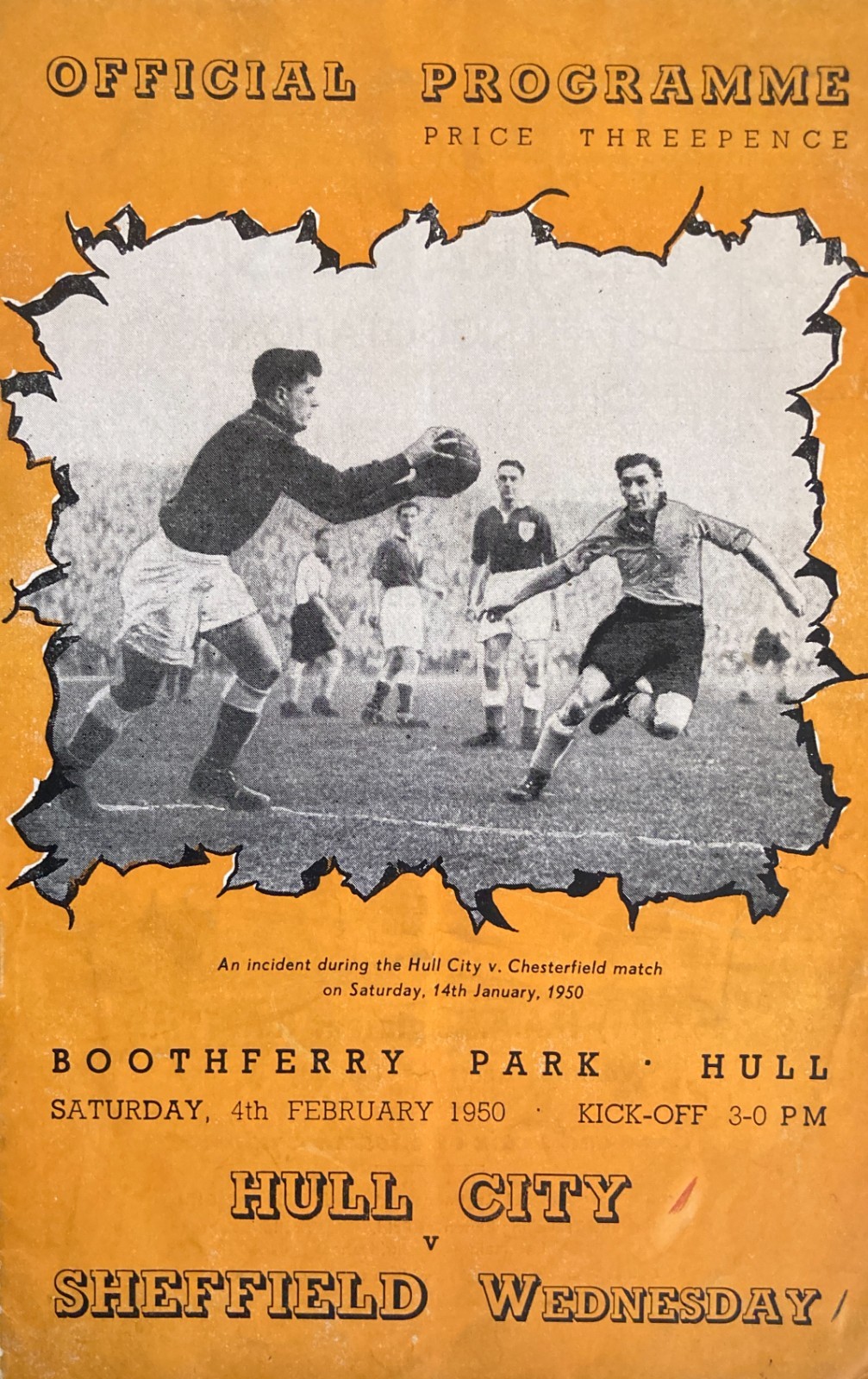 Hull City v Sheffield Wednesday Div 2 1949/50 for sale on Ebay
