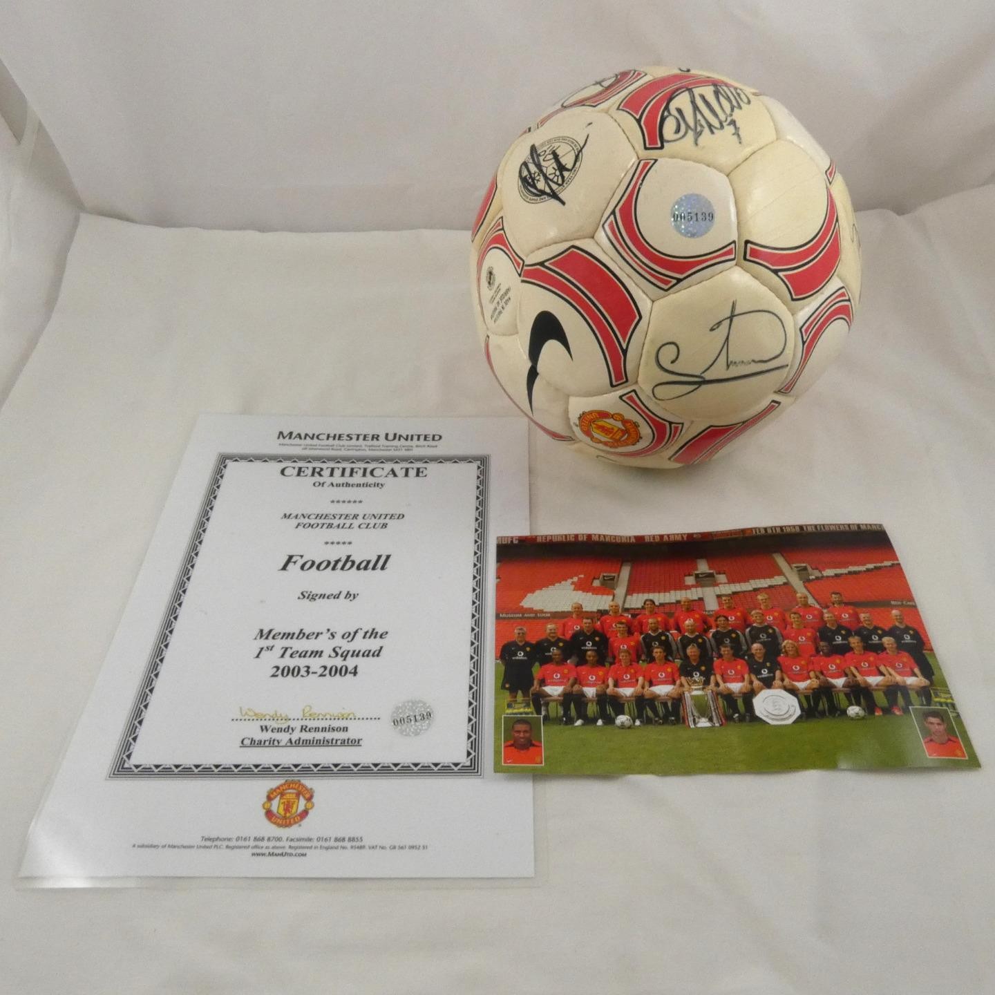 Manchester United Signed Ball 2003-04 Man Utd Football with COA for sale on Ebay