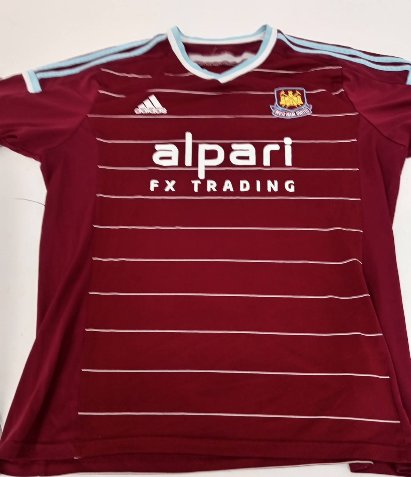 West Ham United 2014/15 Home Football Shirt Adidas Short-Sleeve Red for sale on Ebay