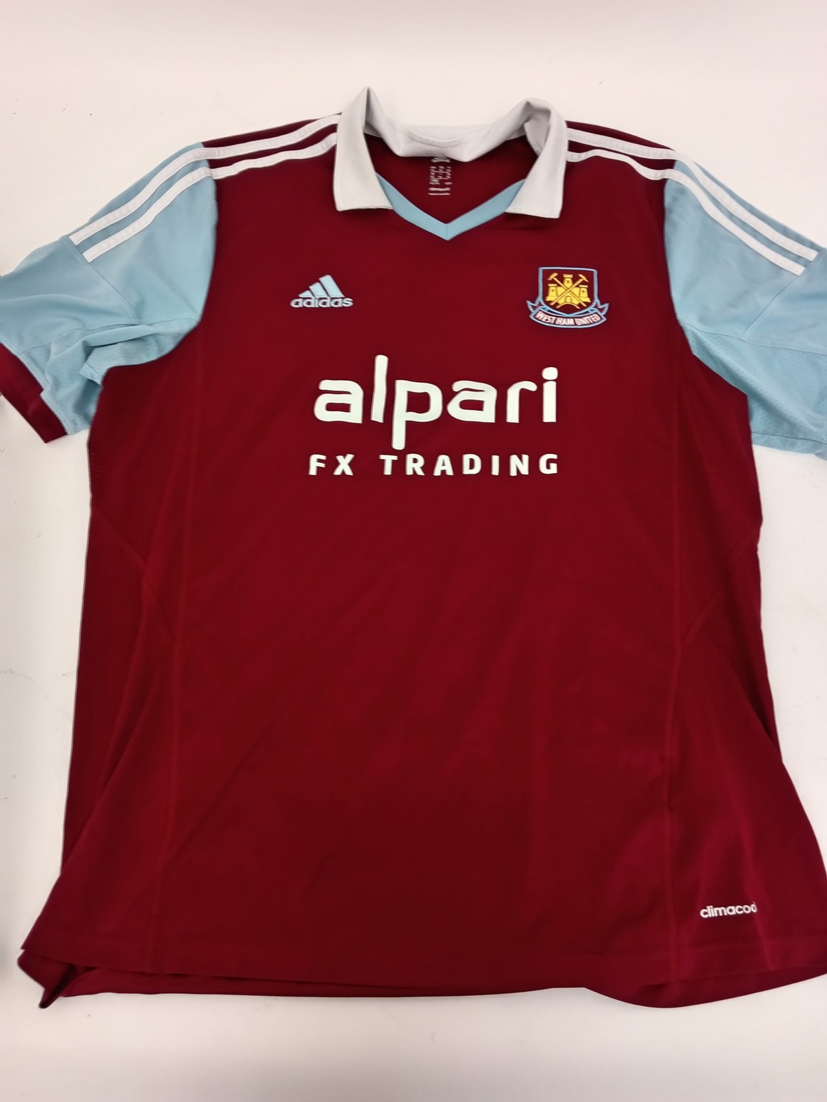 West Ham United 2013/14 Home Football Shirt XL Adidas Short-Sleeve Red/Blue for sale on Ebay