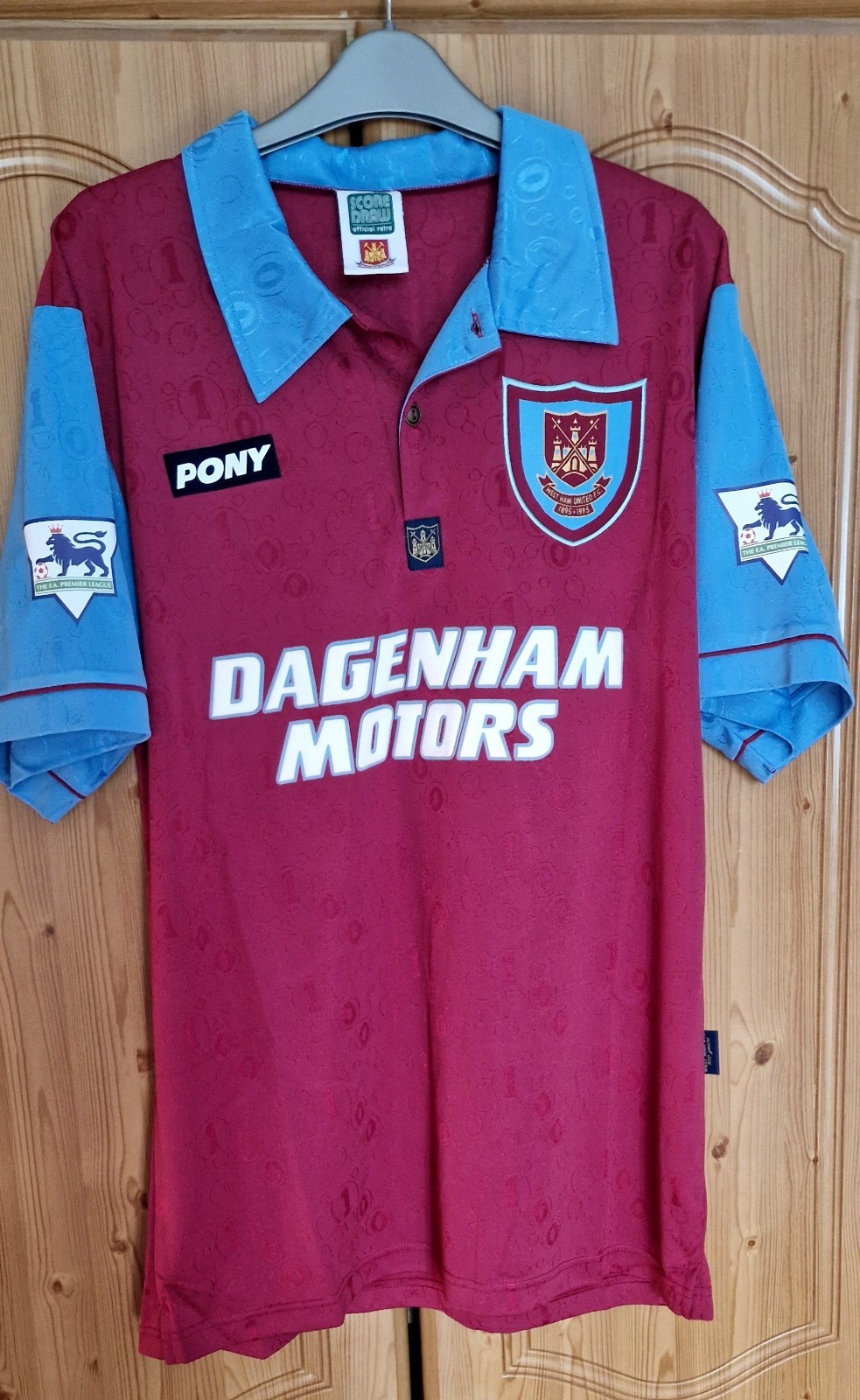 WEST HAM UNITED 100 Year Centenary Shirt 1995-97  DICKS 3  for sale on Ebay