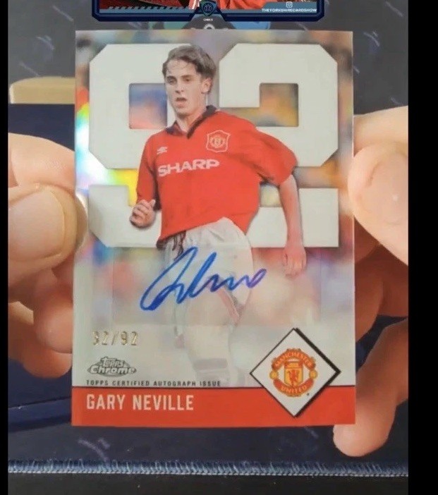 Gary Neville Class Of 92 Auto Manchester United  Topps Chrome 2025 - Brand New for sale on Ebay