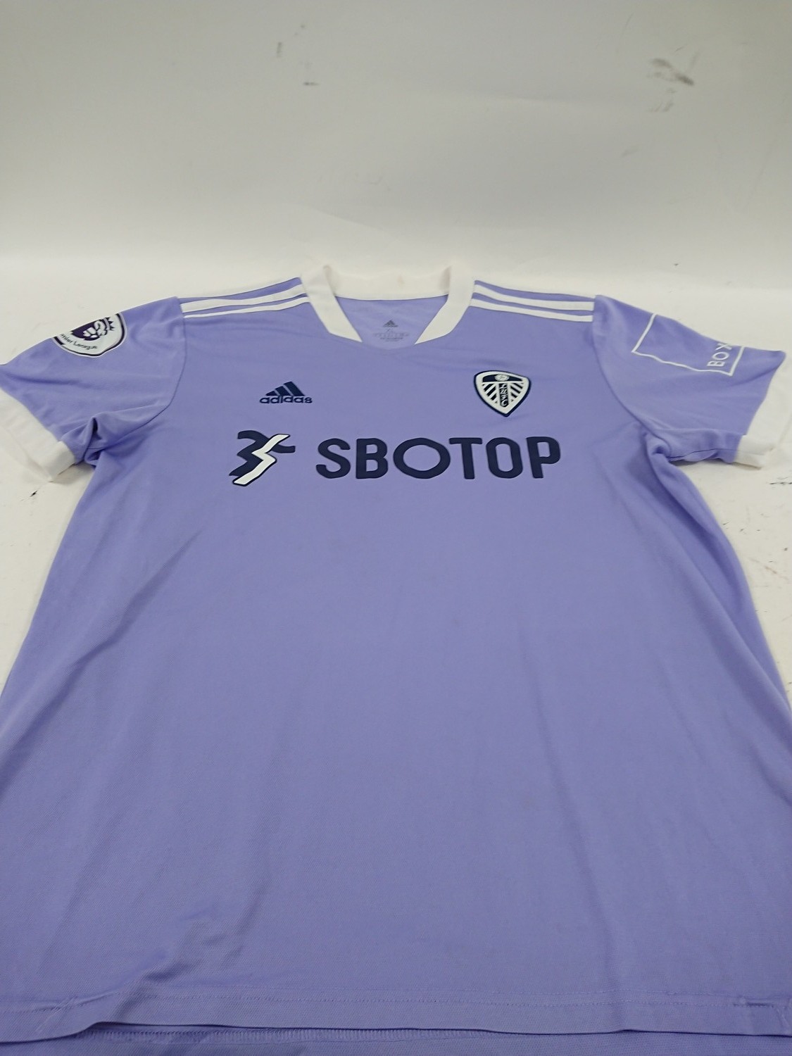 Leeds United Away Shirt 2021-22 Adidas XL Purple SBOTOP Sponsor Collectible for sale on Ebay
