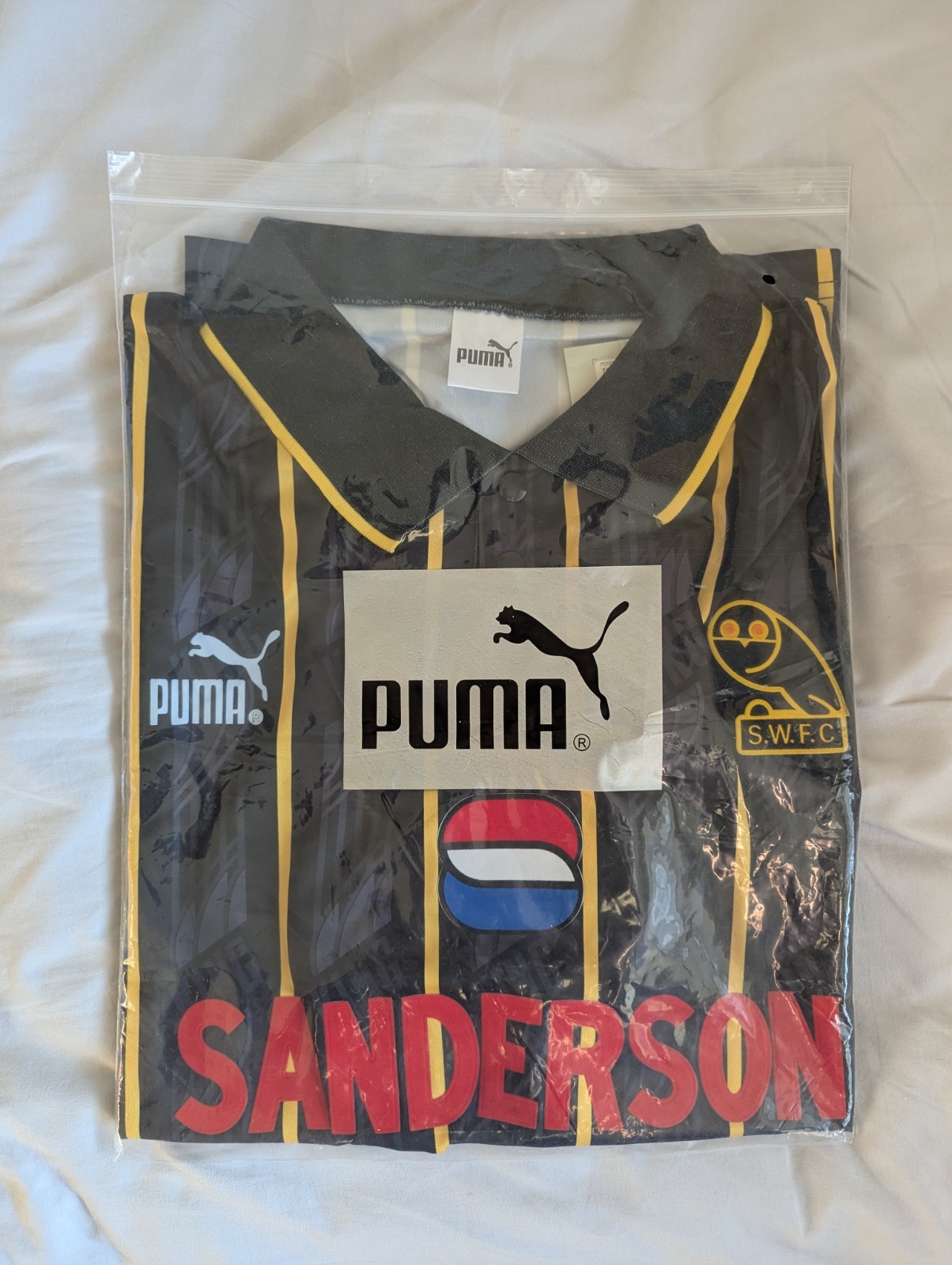 Sheffield Wednesday Away Shirt 1993/94.  Size XL. Remake. New. pit2pit 56cm. for sale on Ebay