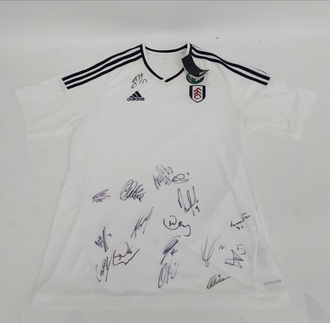 Fulham Signed Football Shirt Home Adidas UK Size Large Adult NEW Tags for sale on Ebay