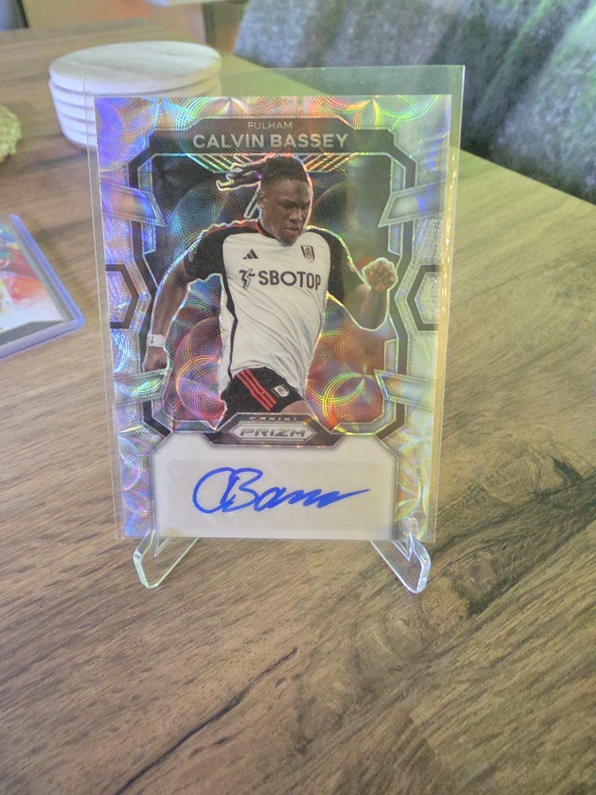Calvin Bassey Auto Panini Prizm 2023/24 Choice Variant Fulham for sale on Ebay