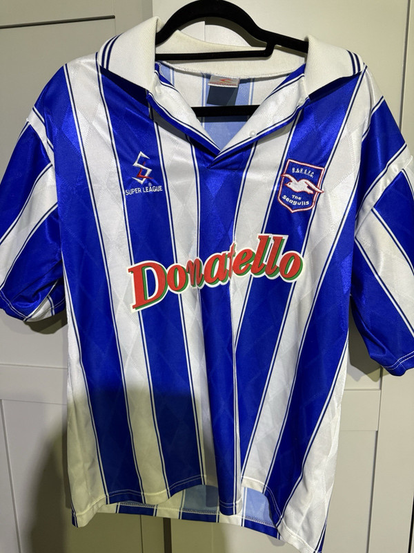 Brighton And Hove Albion Men’s 1998-1999 Home Shirt (Medium)  for sale on Ebay