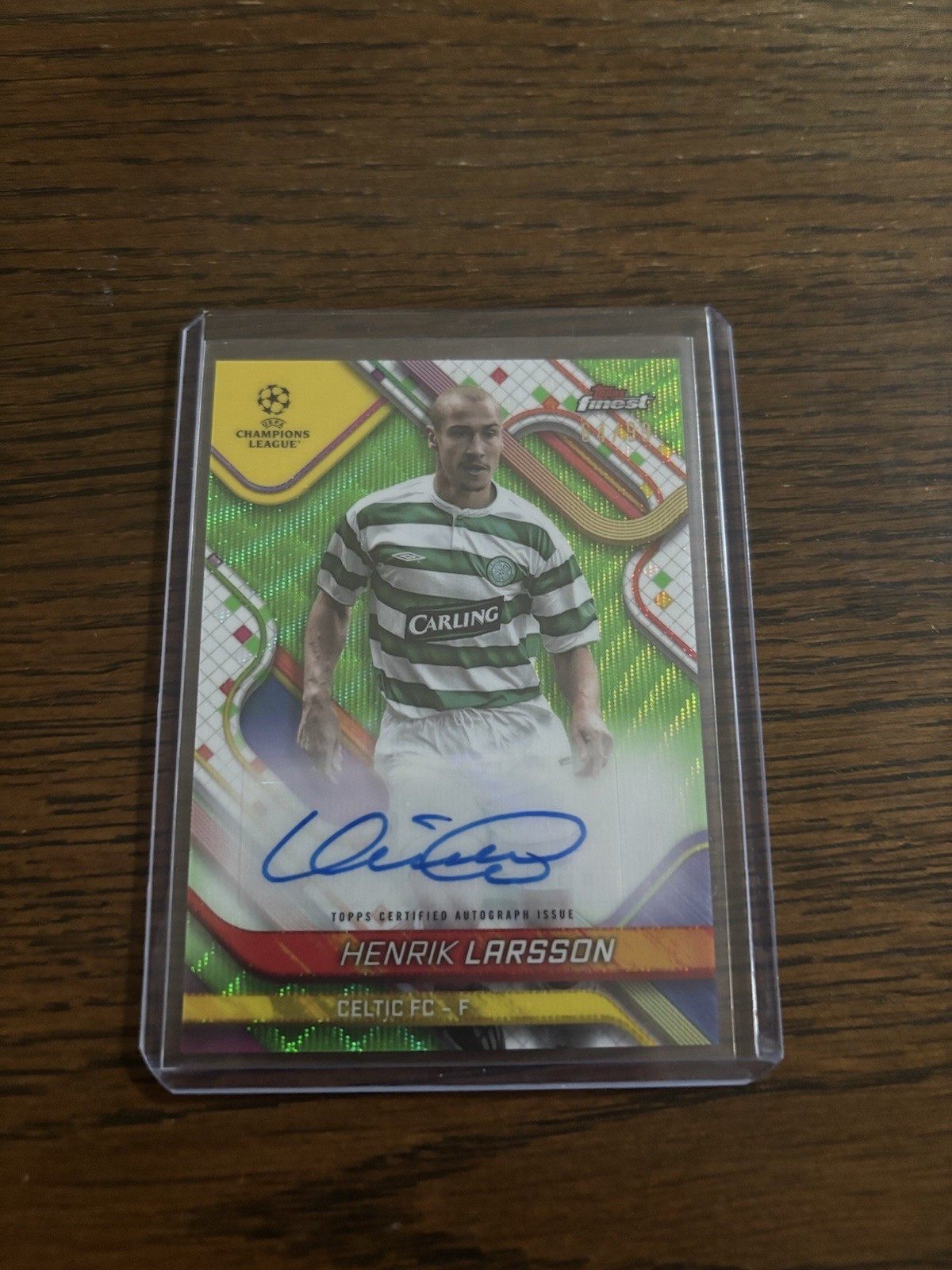 Henrik Larsson Topps Finest 2024/25 Celtic FC Auto 64/99 for sale on Ebay