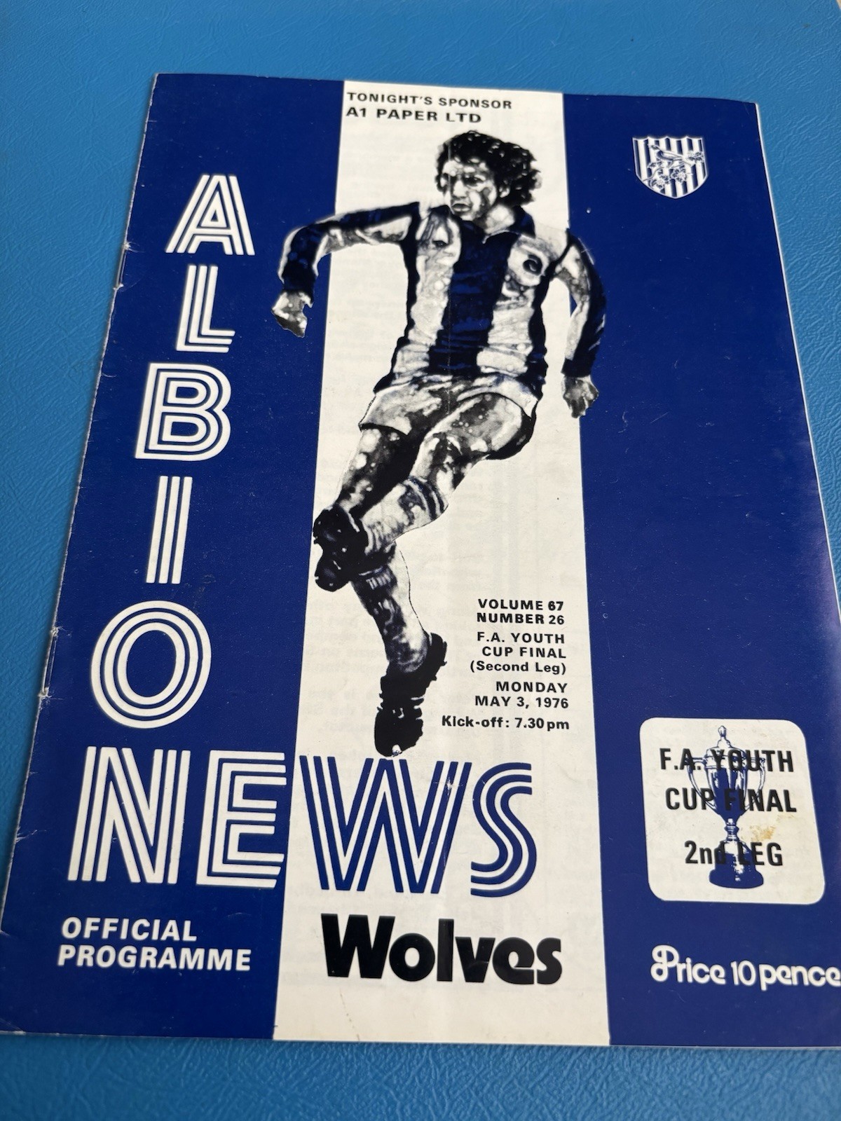 1976 Fa Youth Cup Final 2nd Leg West Bromwich Albion WBA V Wolves Programme for sale on Ebay
