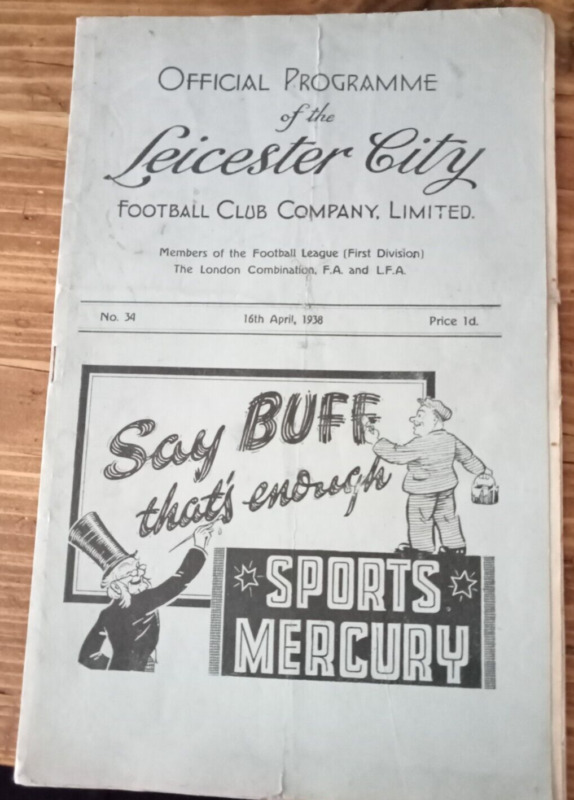 Leicester City v Grimsby Town 1937-38 Match Programme for sale on Ebay