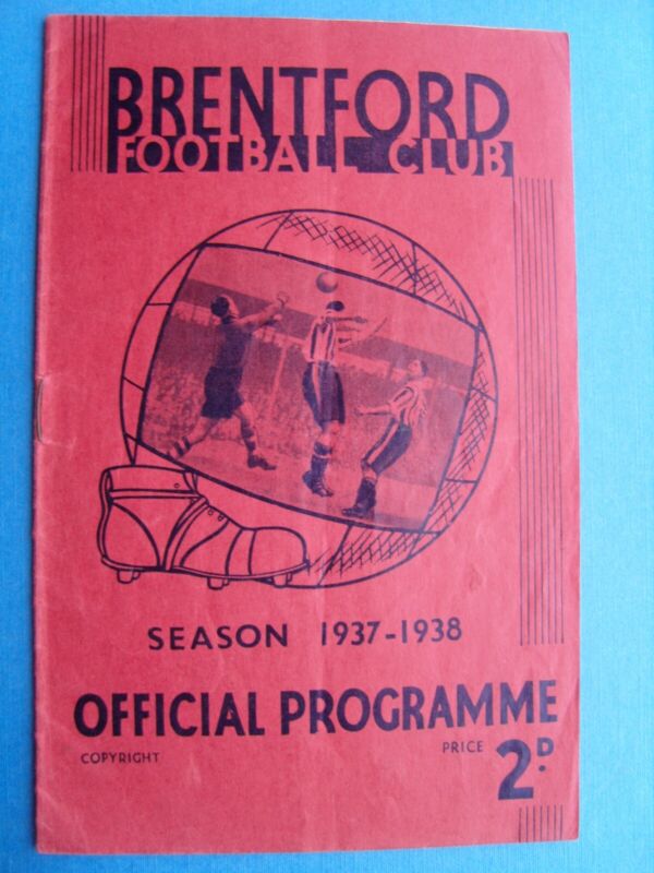 1937 BRENTFORD v MANCHESTER CITY Div.1 for sale on Ebay