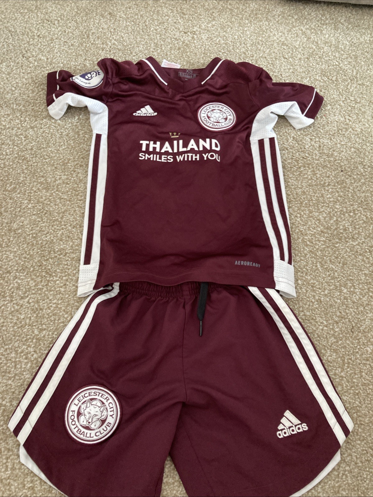 Burgundy Leicester City Maddison Kit 7-8 Years for sale on Ebay