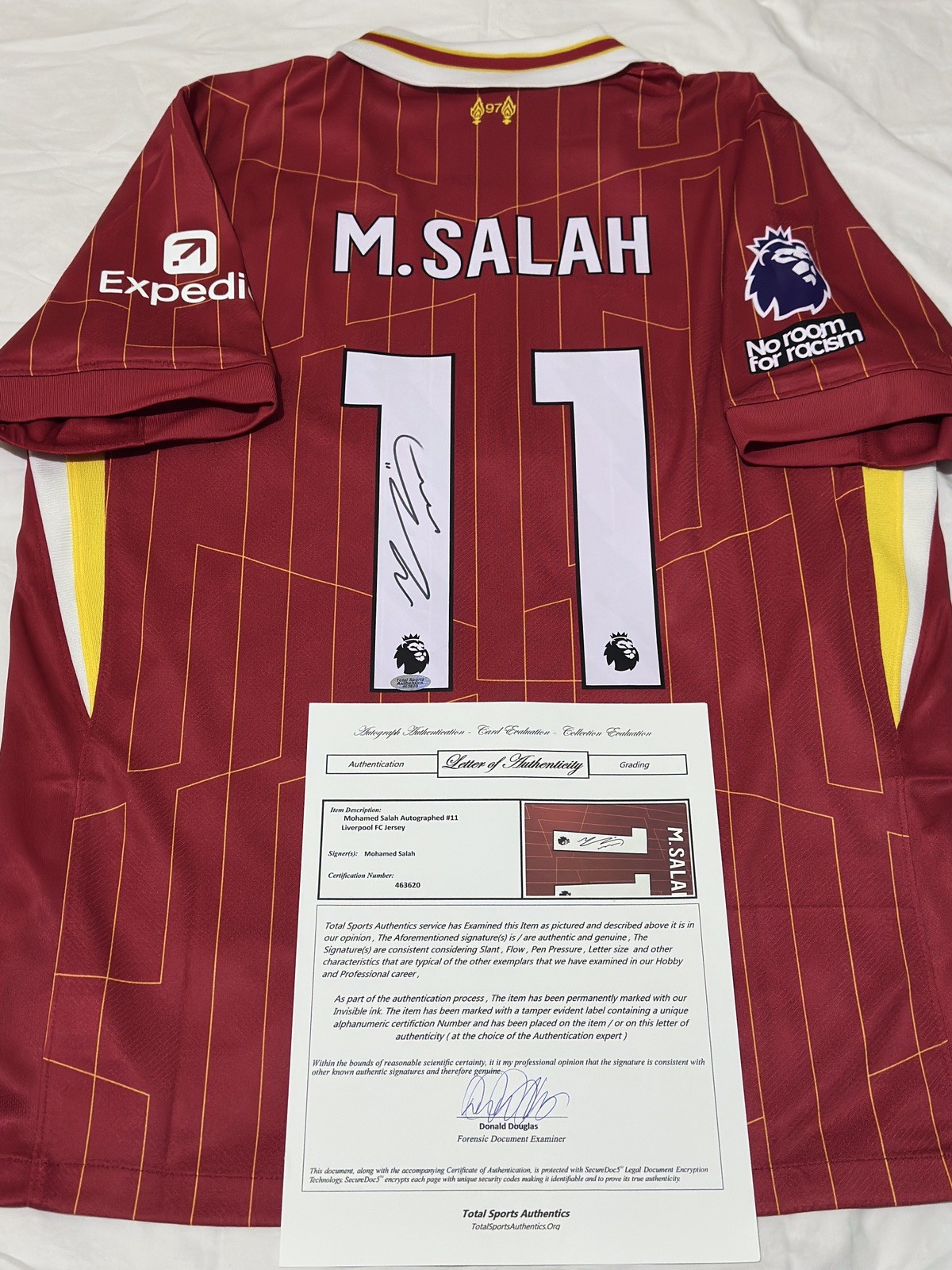 Mohamed Salah Signed Autographed jersey Liverpool soccer Premier League LOA for sale on Ebay