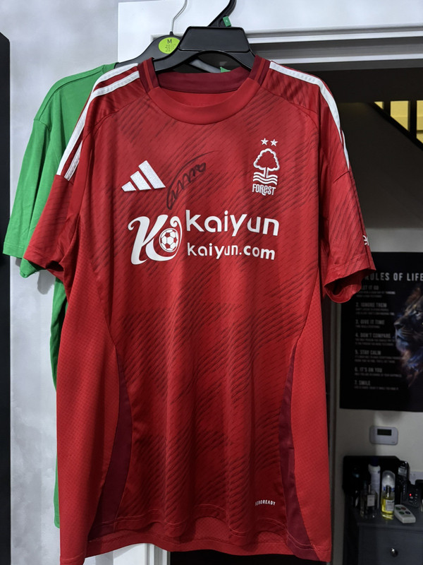 Signed NUNO ESPIRITO SANTO Nottingham Forest Home Shirt 24/25 for sale on Ebay