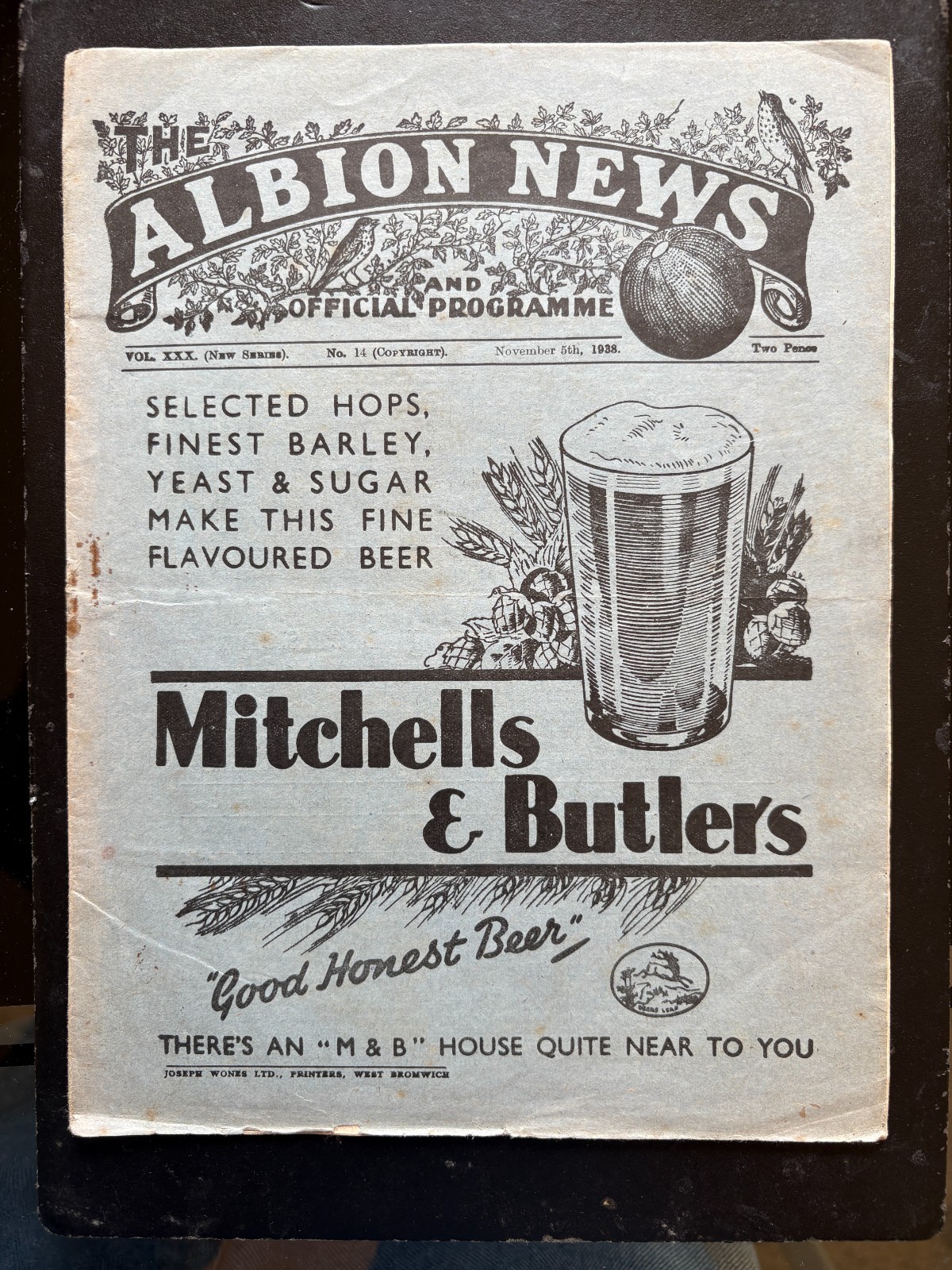 1938-39 West Bromwich Albion Reserves v Blackburn Rovers Reserves for sale on Ebay