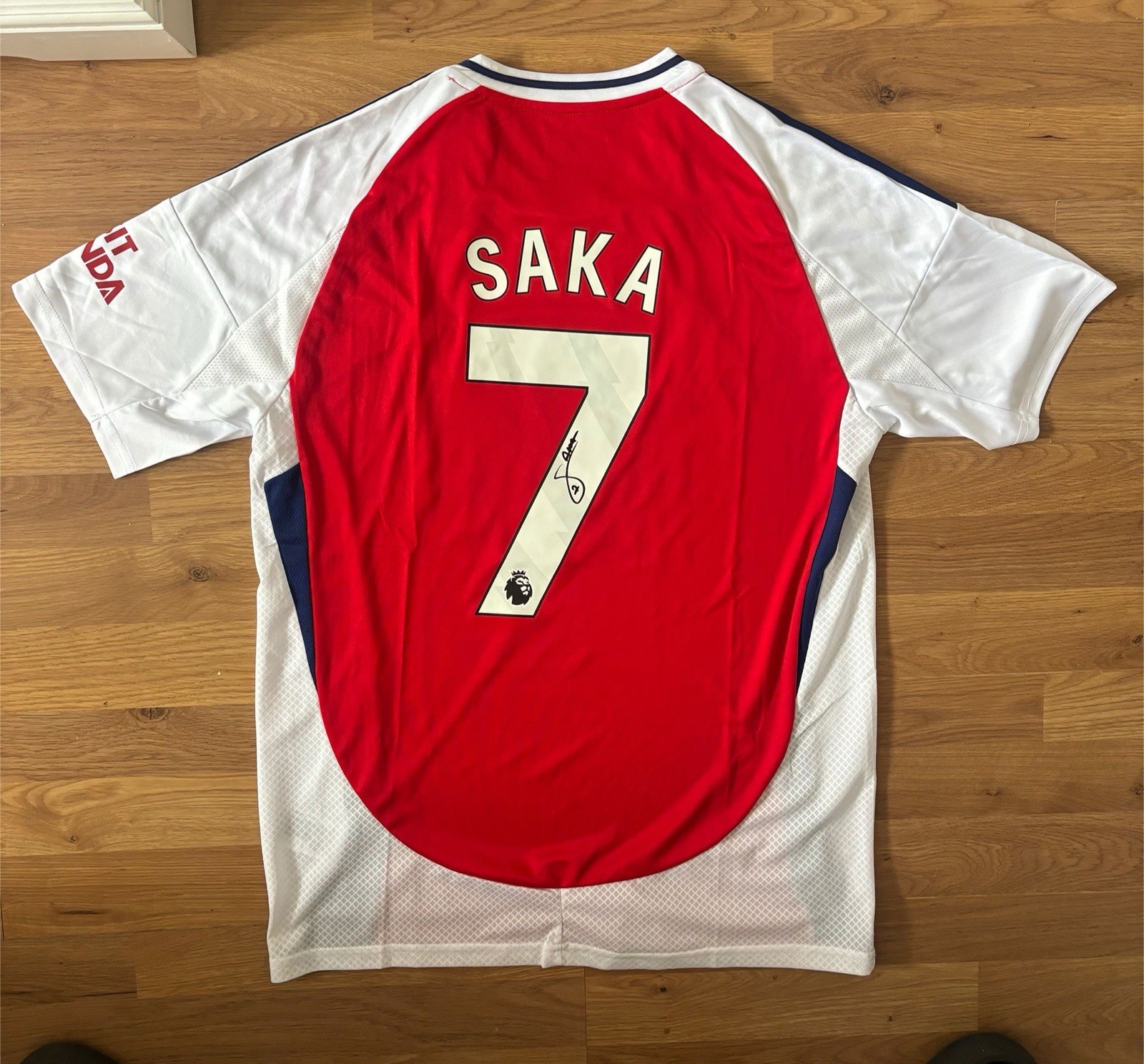 Bukayo Saka Arsenal Home Shirt 24/25 Signed With COA  for sale on Ebay